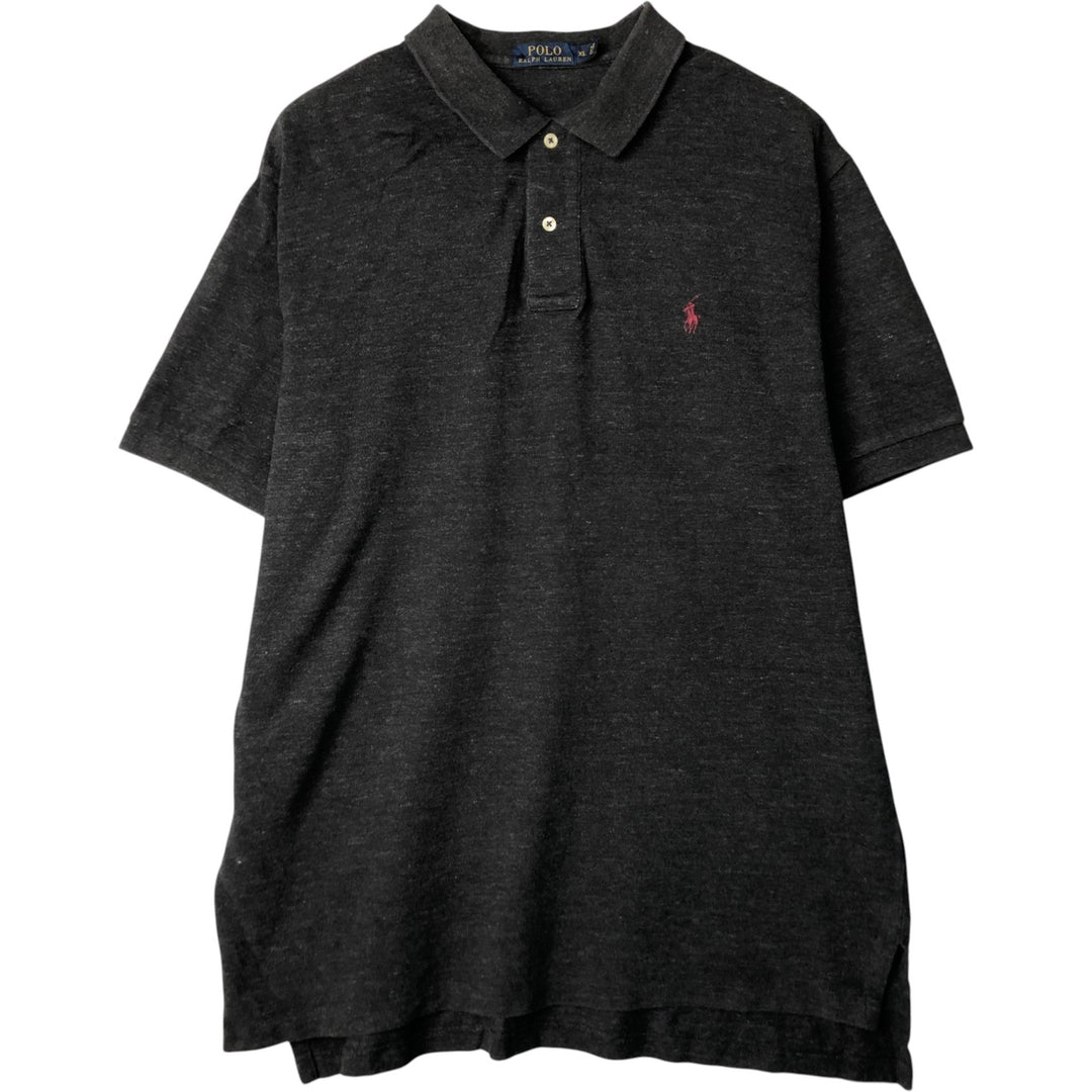Ralph Lauren POLO RALPH LAUREN short sleeve polo shirt men's XL equivalent cotton black type Vintage Second Hand