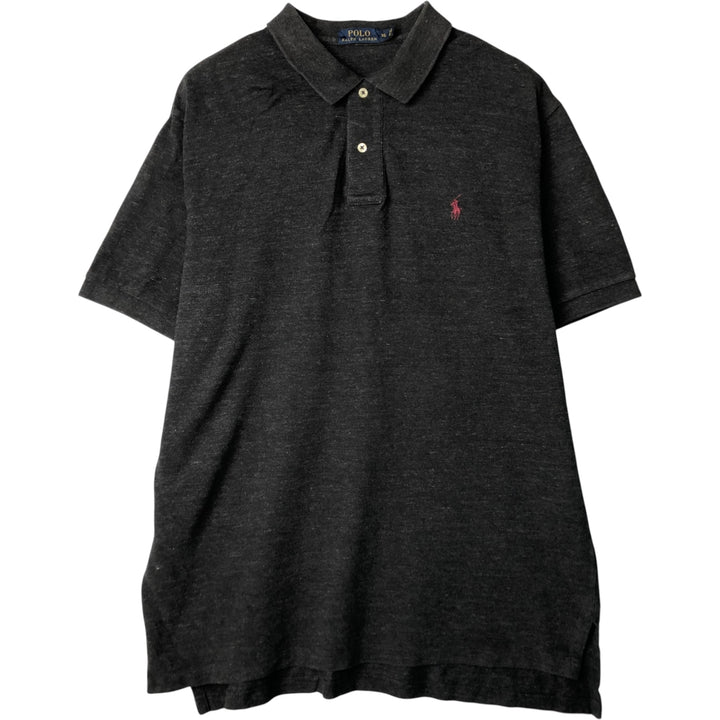 Ralph Lauren POLO RALPH LAUREN short sleeve polo shirt men's XL equivalent cotton black type Vintage Second Hand