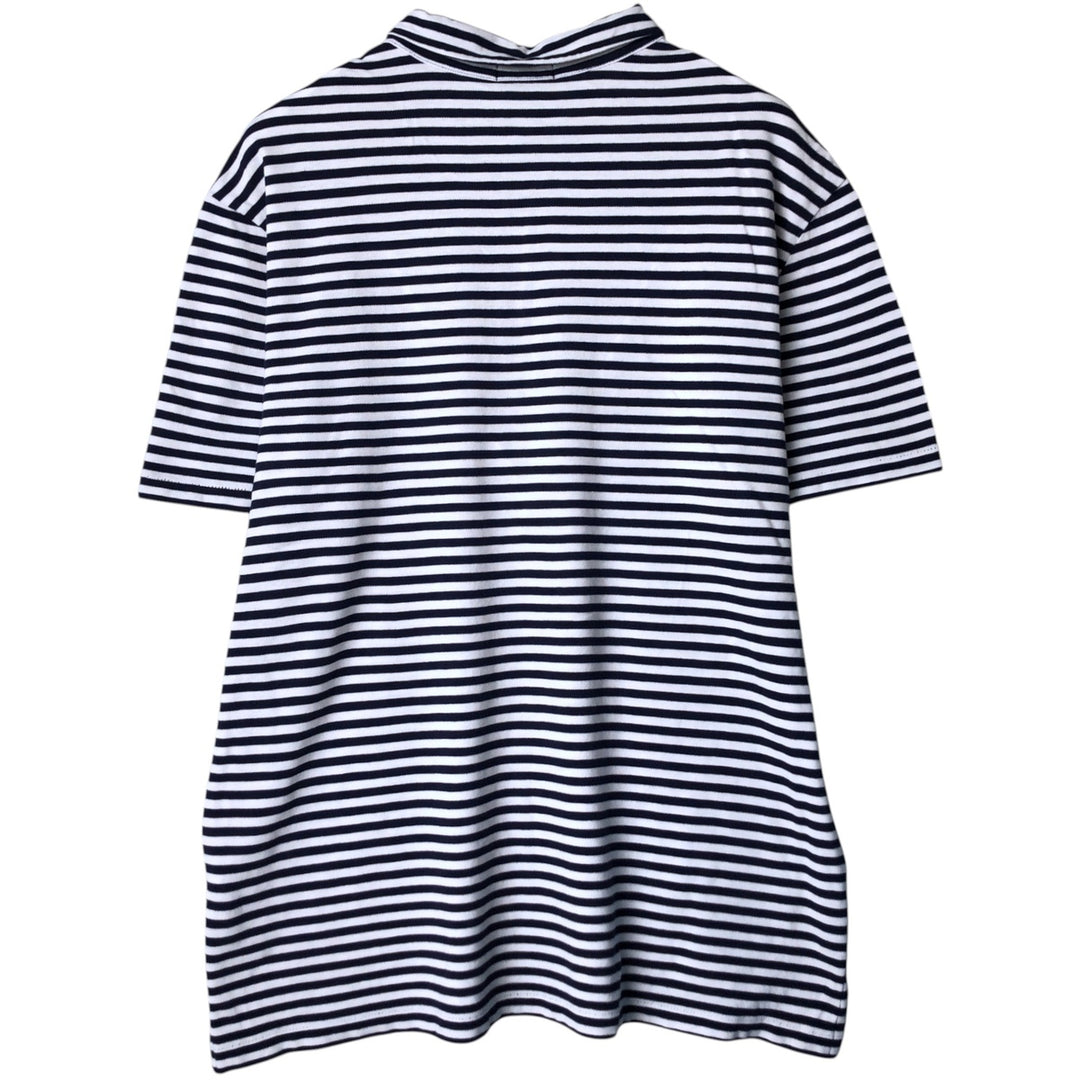 Ralph Lauren Polo Ralph Lauren FEATHERWEIGHT Short Sleeve Striped Polo Shirt Men's XL cotton white type Vintage Second Hand