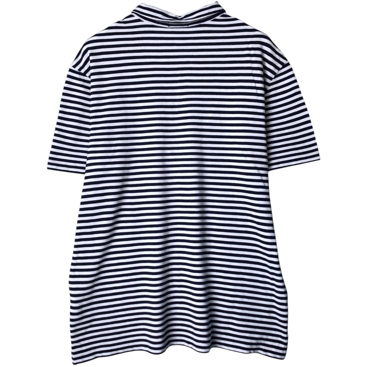 Ralph Lauren Polo Ralph Lauren FEATHERWEIGHT Short Sleeve Striped Polo Shirt Men's XL cotton white type Vintage Second Hand