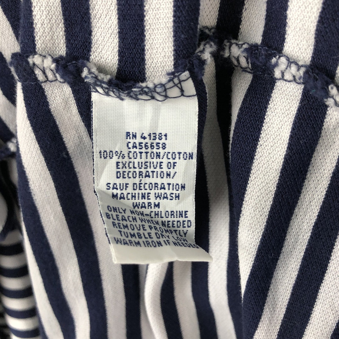 Ralph Lauren Polo Ralph Lauren FEATHERWEIGHT Short Sleeve Striped Polo Shirt Men's XL cotton white type Vintage Second Hand