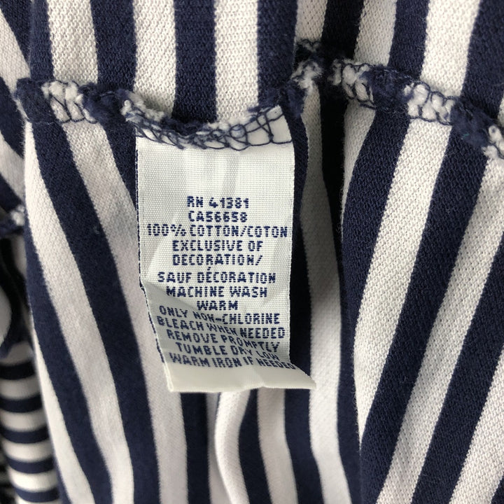 Ralph Lauren Polo Ralph Lauren FEATHERWEIGHT Short Sleeve Striped Polo Shirt Men's XL cotton white type Vintage Second Hand