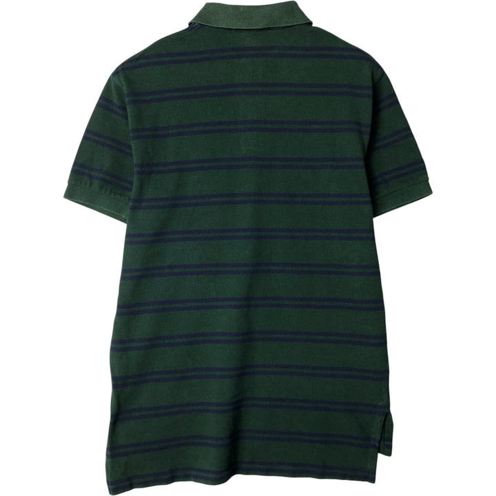 Ralph Lauren POLO by Ralph Lauren short sleeve striped polo shirt, men's size M cotton Green type dark green Vintage Second Hand