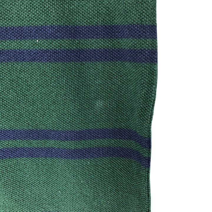 Ralph Lauren POLO by Ralph Lauren short sleeve striped polo shirt, men's size M cotton Green type dark green Vintage Second Hand