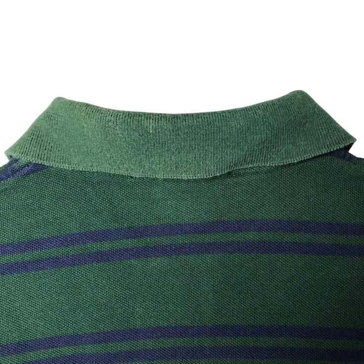Ralph Lauren POLO by Ralph Lauren short sleeve striped polo shirt, men's size M cotton Green type dark green Vintage Second Hand