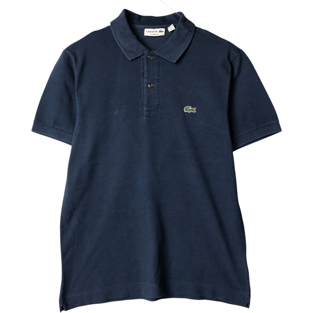 Lacoste Classic Fit short-sleeved polo shirt, men's size XS cotton navy blue type Vintage Second Hand