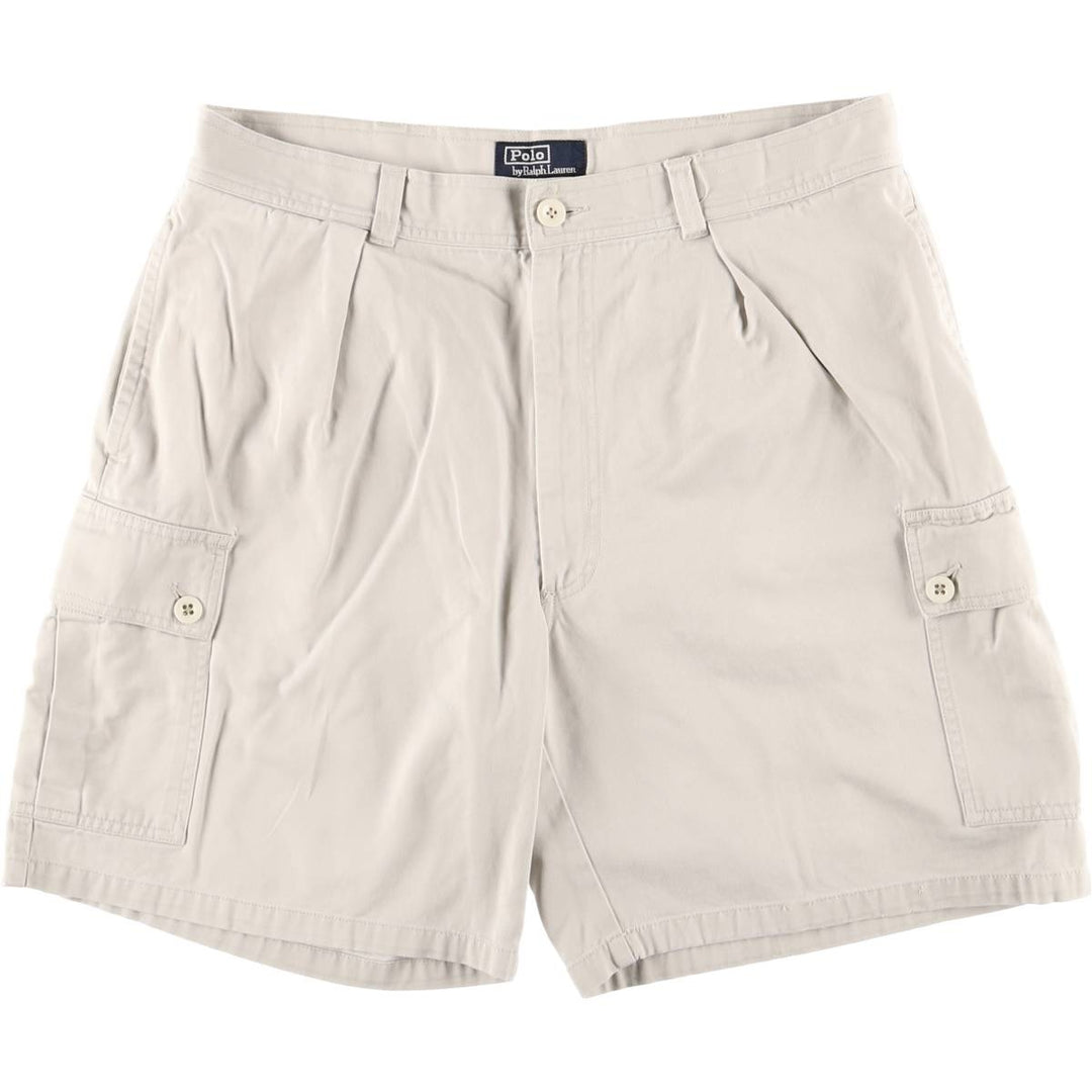 Ralph Lauren POLO by Ralph Lauren cargo shorts, short pants, men's size w36 cotton Beige type Vintage Second Hand