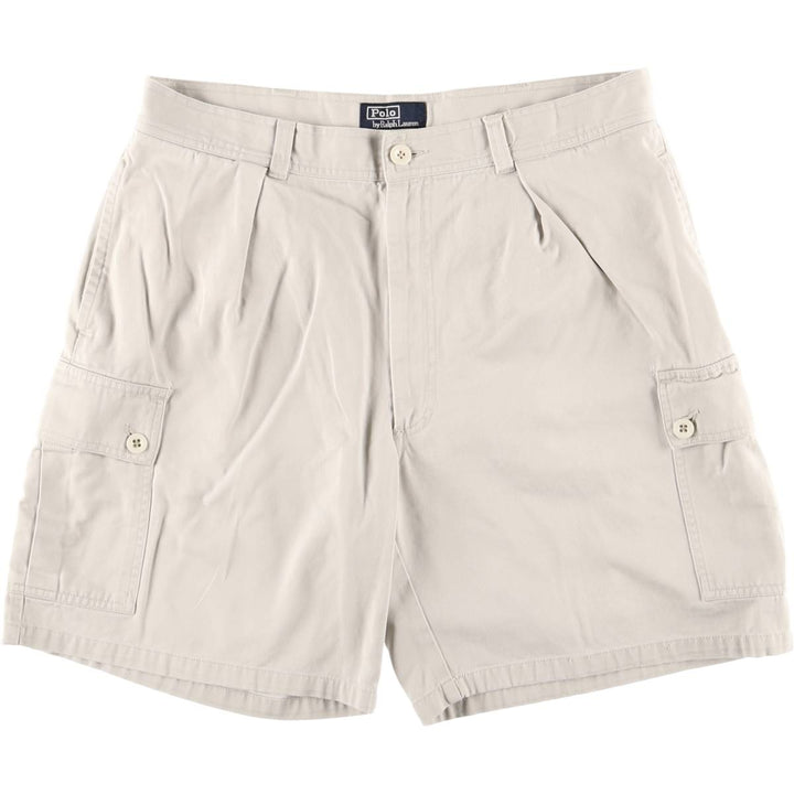 Ralph Lauren POLO by Ralph Lauren cargo shorts, short pants, men's size w36 cotton Beige type Vintage Second Hand