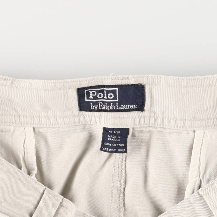 Ralph Lauren POLO by Ralph Lauren cargo shorts, short pants, men's size w36 cotton Beige type Vintage Second Hand