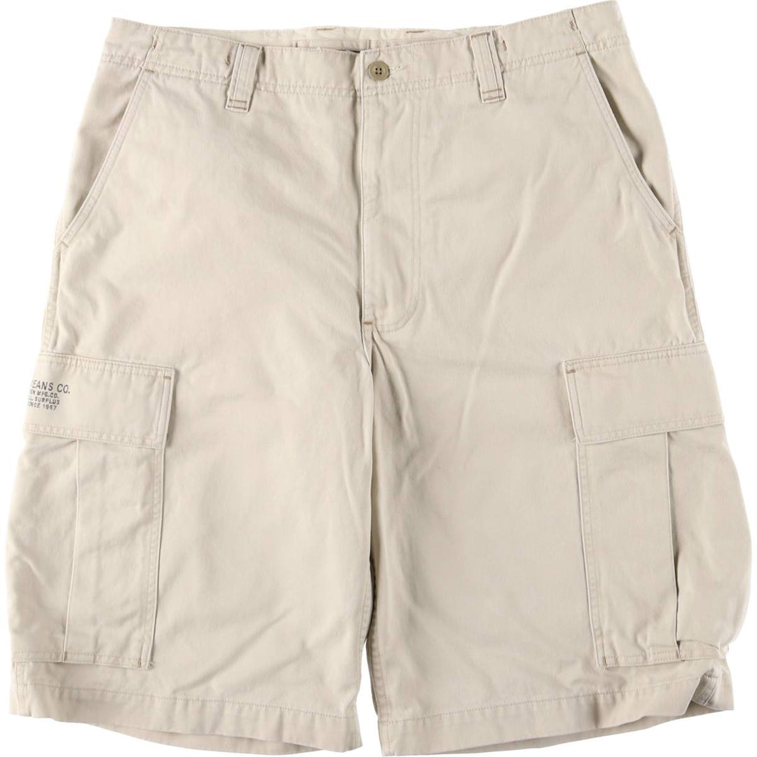 2000'S Ralph Lauren Polo Jeans Company cargo shorts, men's size W37 cotton ivory Vintage Second Hand