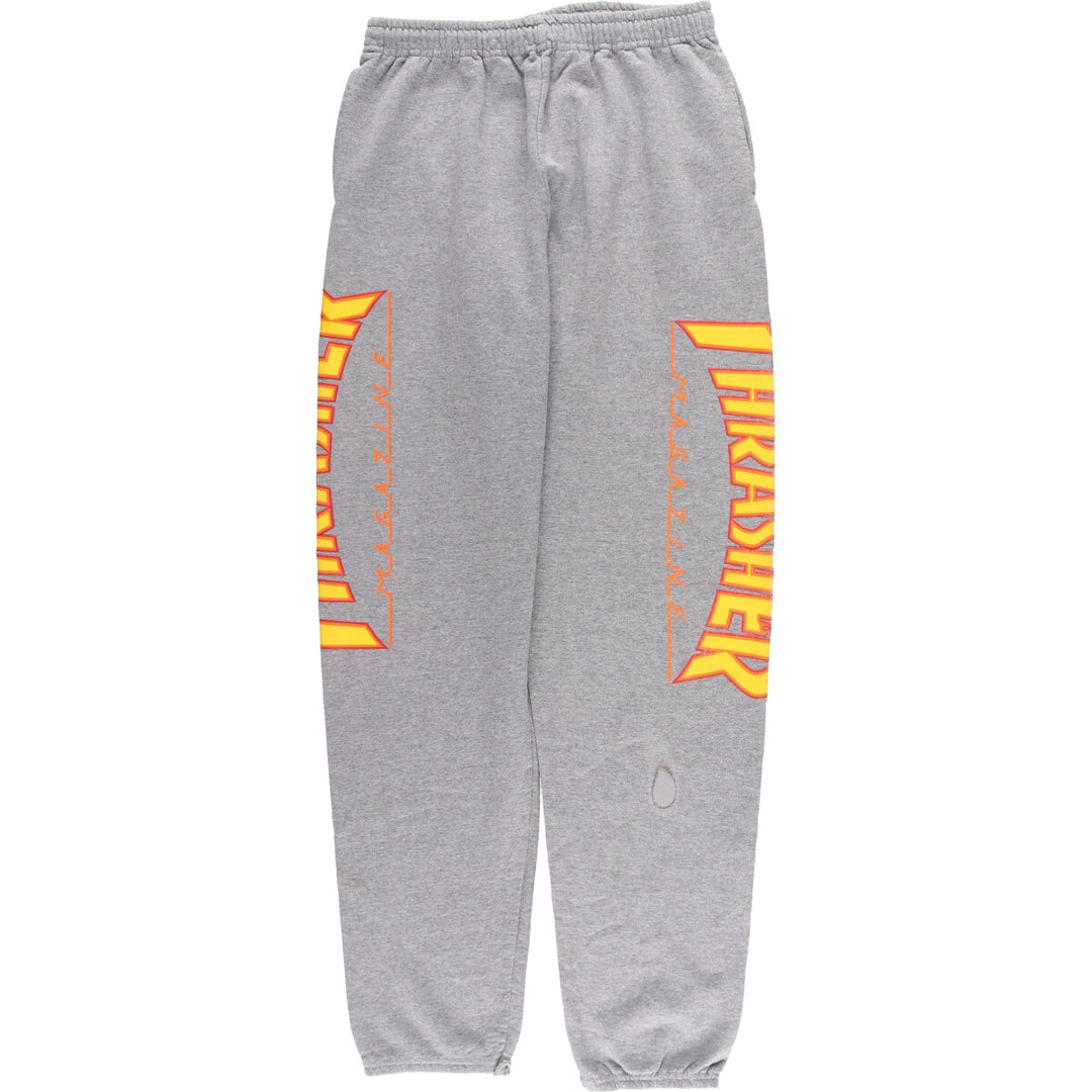 Thrasher Fire Pattern Sweatpants, Men's Size M polyester gray type Vintage Second Hand