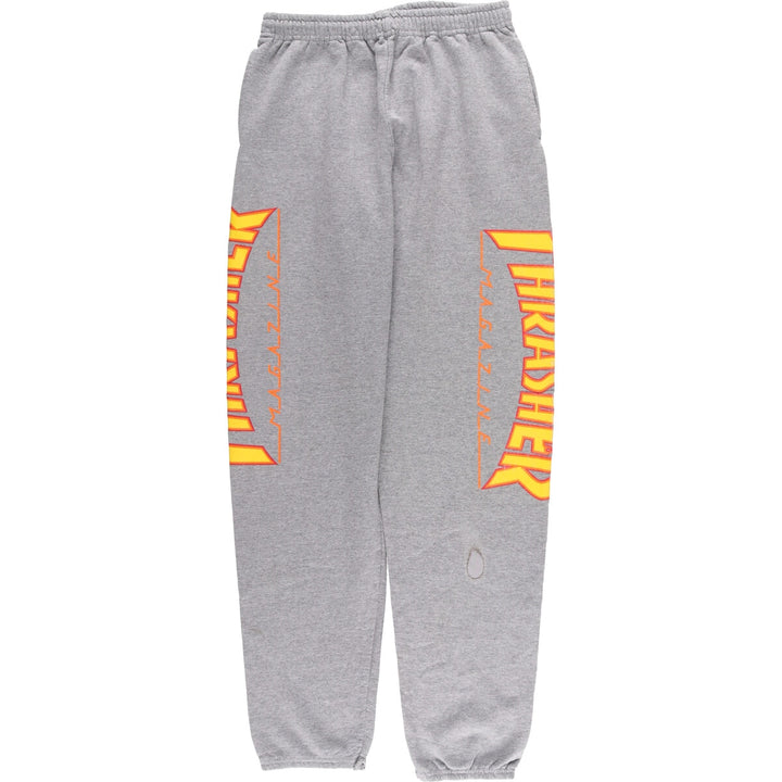 Thrasher Fire Pattern Sweatpants, Men's Size M polyester gray type Vintage Second Hand