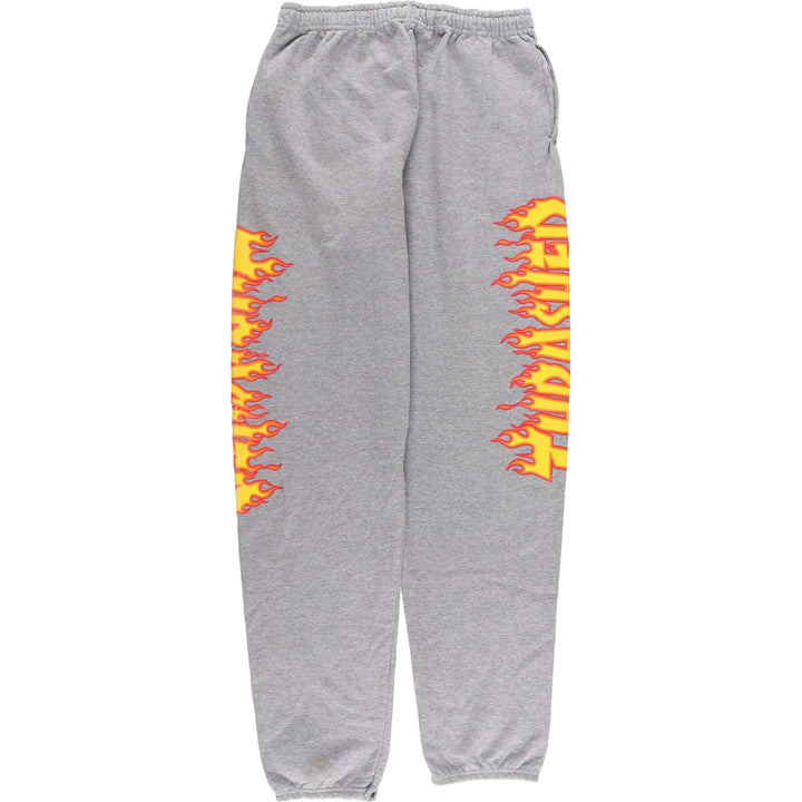 Thrasher Fire Pattern Sweatpants, Men's Size M polyester gray type Vintage Second Hand