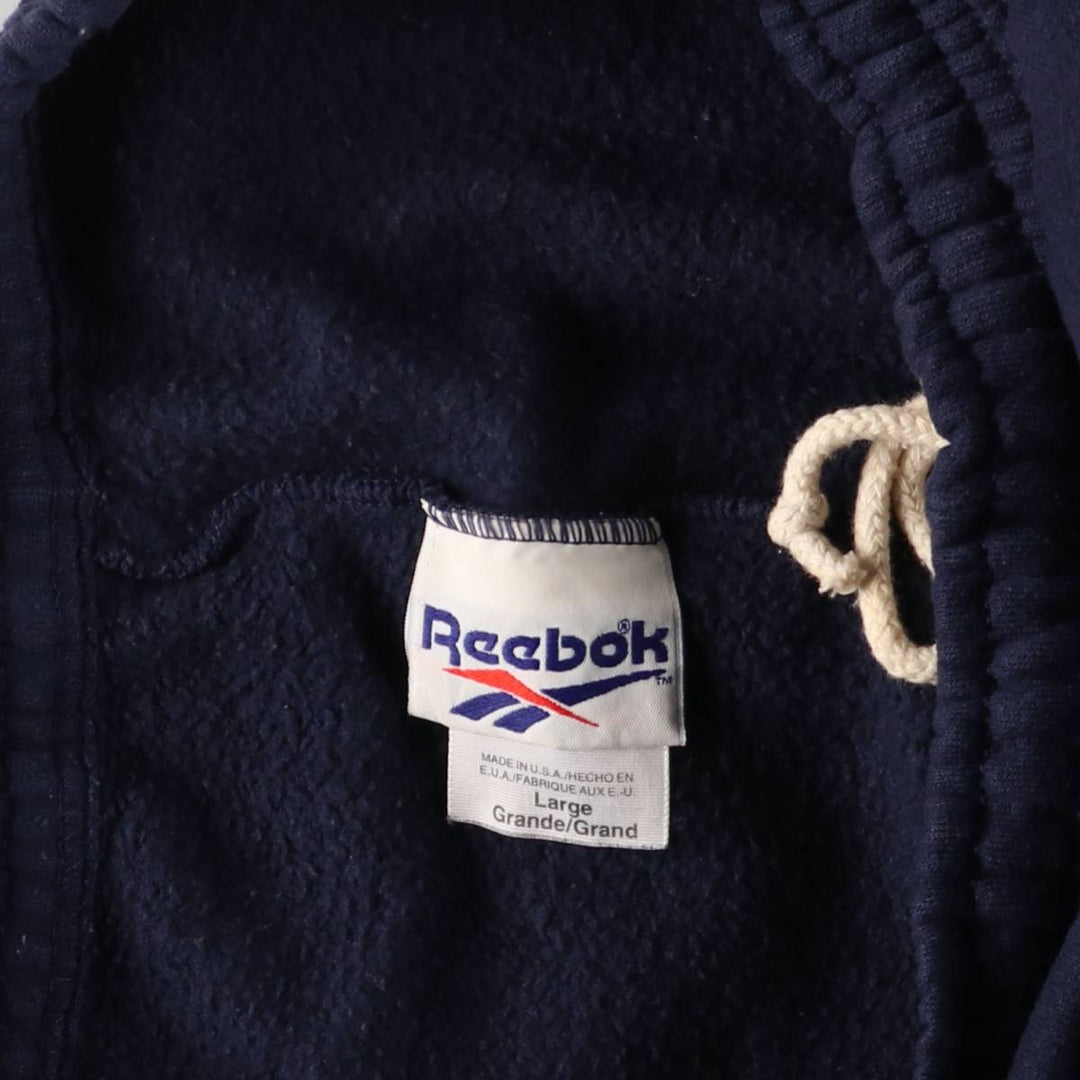 90'S Reebok sweatpants, Made in USA, Men's Size L, Vintage cotton navy blue type Vintage Second Hand