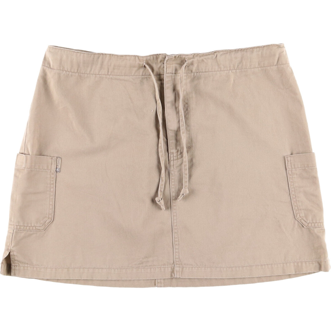 Vintage 90s-00'S Calvin Klein Jeans trapezoid chino mini skirt, size M, women's cotton Beige type Vintage Second Hand