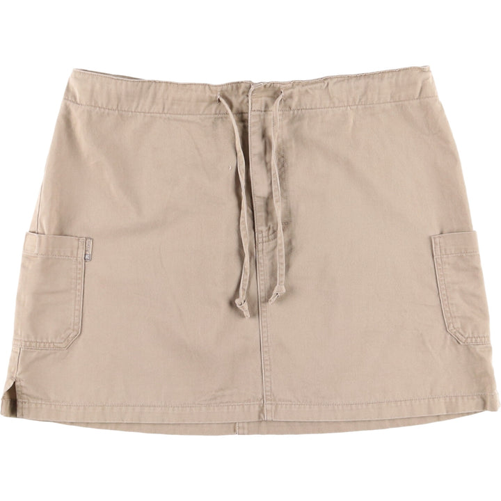 Vintage 90s-00'S Calvin Klein Jeans trapezoid chino mini skirt, size M, women's cotton Beige type Vintage Second Hand