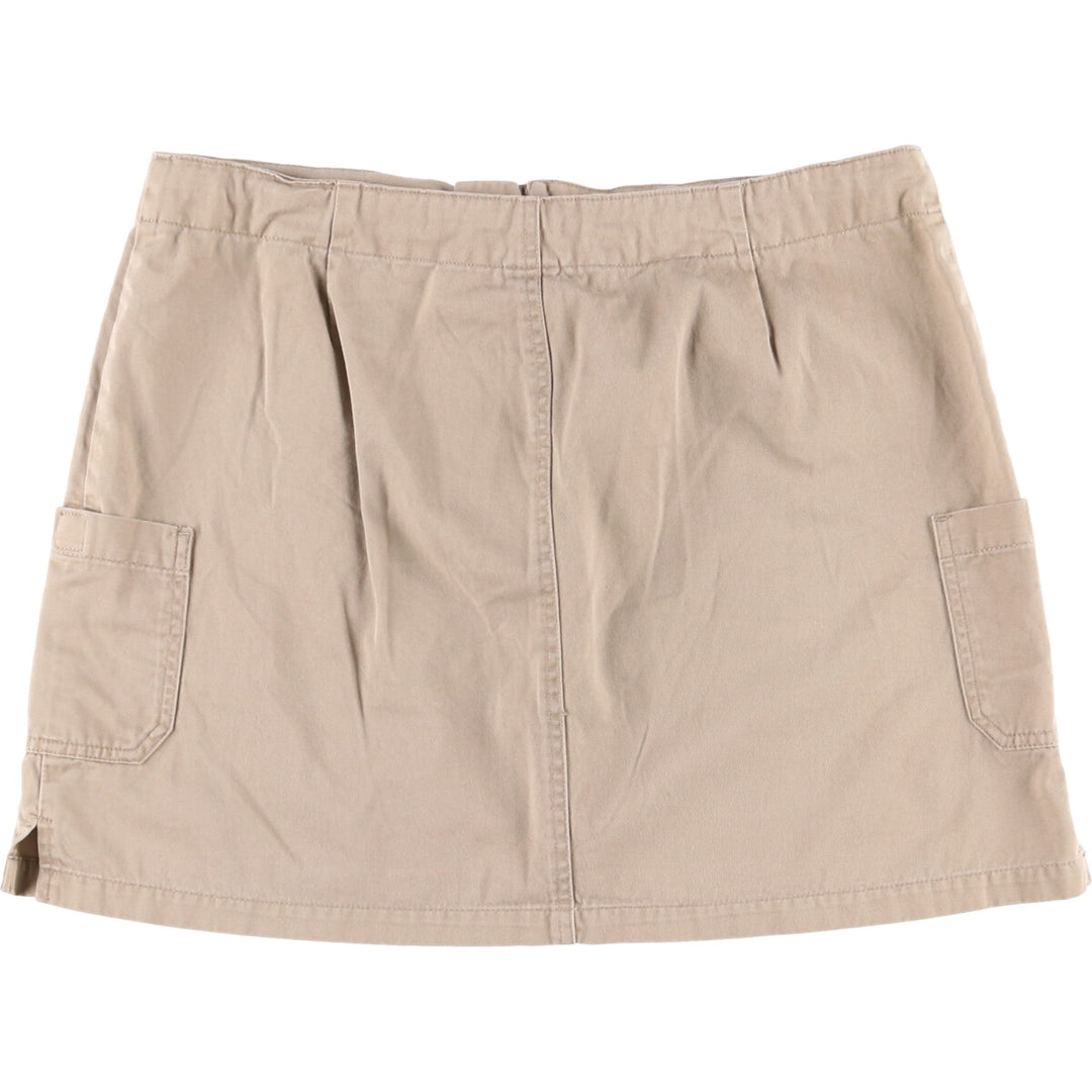 Vintage 90s-00'S Calvin Klein Jeans trapezoid chino mini skirt, size M, women's cotton Beige type Vintage Second Hand