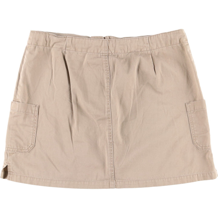 Vintage 90s-00'S Calvin Klein Jeans trapezoid chino mini skirt, size M, women's cotton Beige type Vintage Second Hand