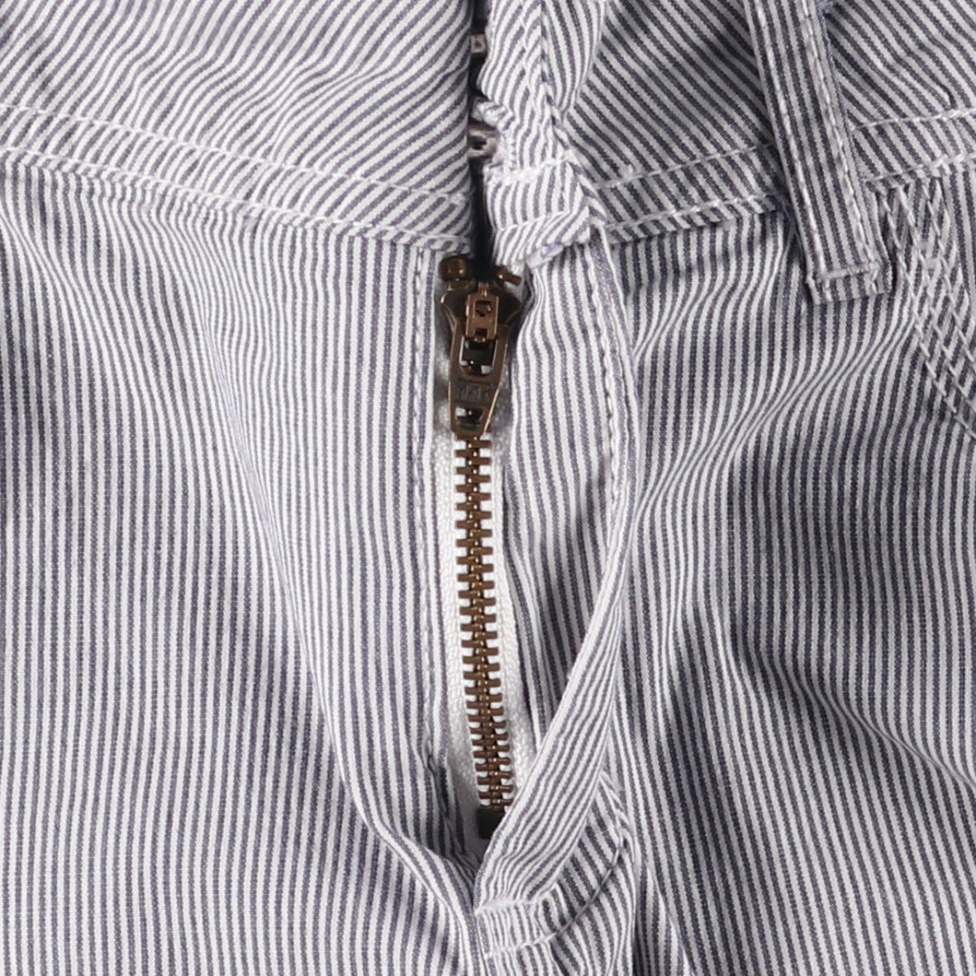 DENVERHAYES Striped Pattern Cotton Tight Mini Skirt/Culottes, Women's Size L cotton white type Vintage Second Hand