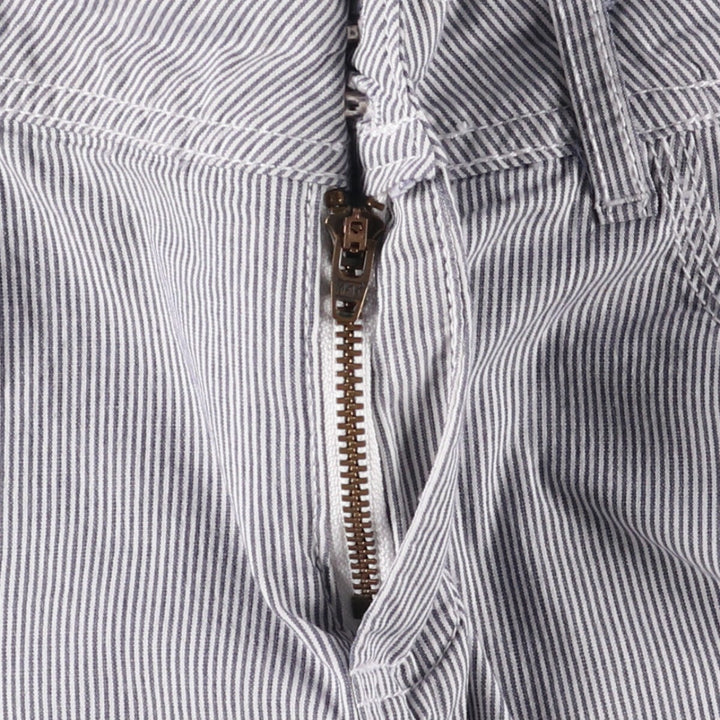 DENVERHAYES Striped Pattern Cotton Tight Mini Skirt/Culottes, Women's Size L cotton white type Vintage Second Hand