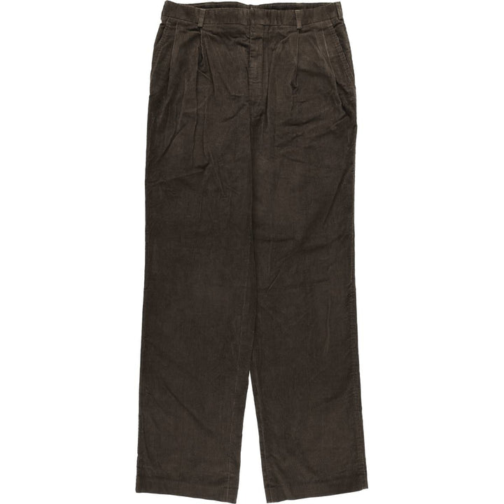 Vintage LANDS' END corduroy pants, made in the USA, men's size W35. cotton brown type Vintage Second Hand