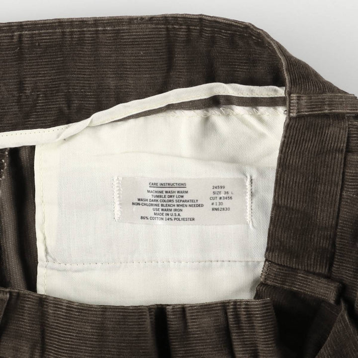 Vintage LANDS' END corduroy pants, made in the USA, men's size W35. cotton brown type Vintage Second Hand