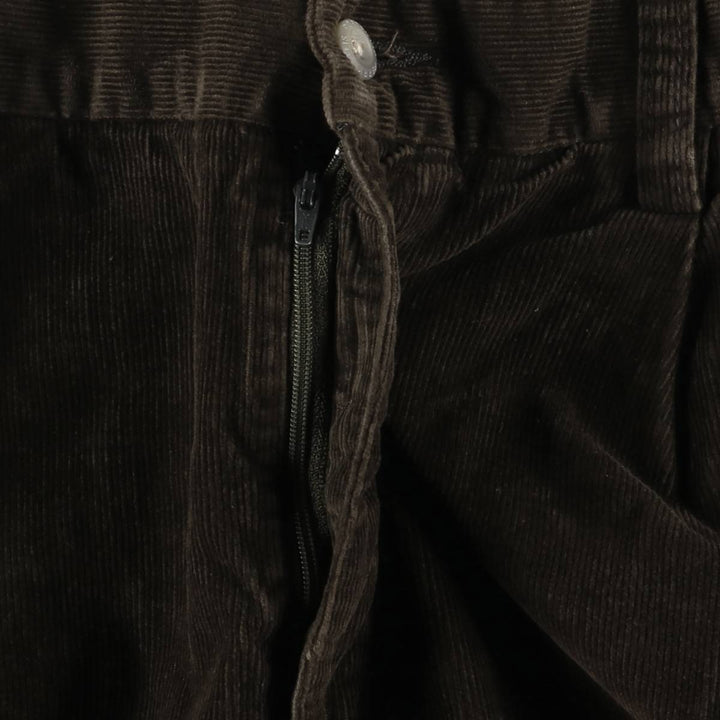 Perry Ellis PERRY ELLIS PORTFOLIO Two-pleat Corduroy Pants Men's Size W34 cotton brown type Vintage Second Hand