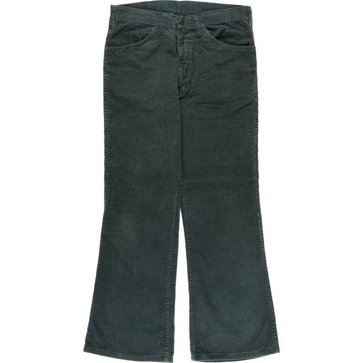 Vintage Levi's white tab flare-cut corduroy pants, made in the USA, men's size W34. cotton green type Vintage Second Hand