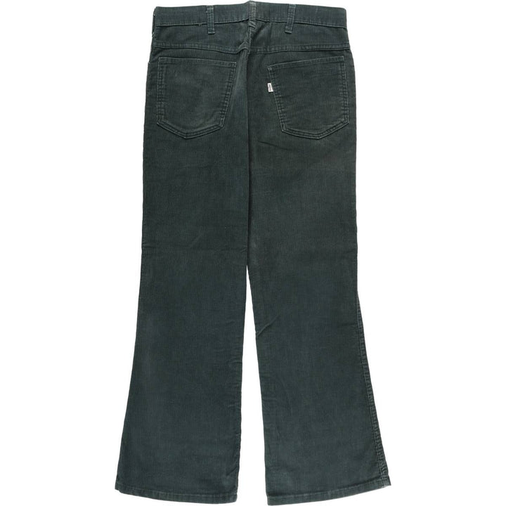 Vintage Levi's white tab flare-cut corduroy pants, made in the USA, men's size W34. cotton green type Vintage Second Hand