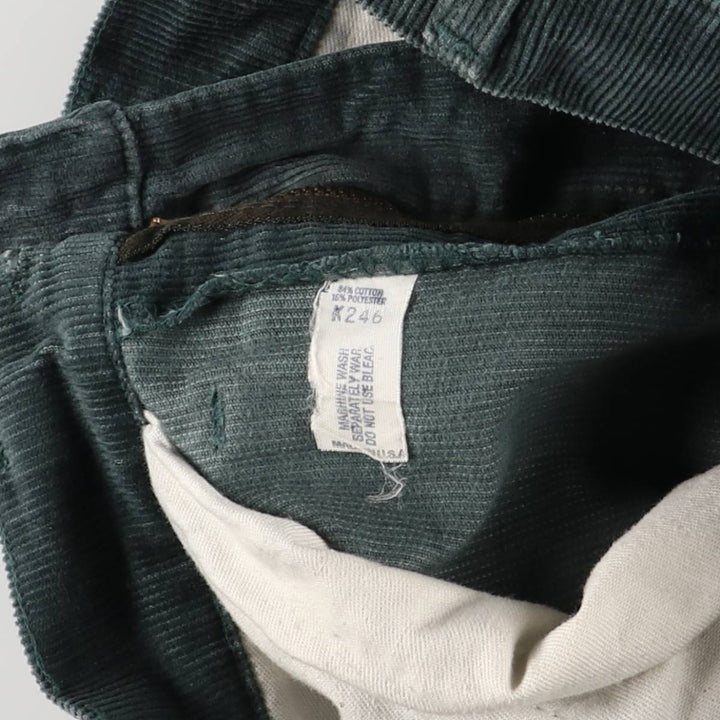 Vintage Levi's white tab flare-cut corduroy pants, made in the USA, men's size W34. cotton green type Vintage Second Hand
