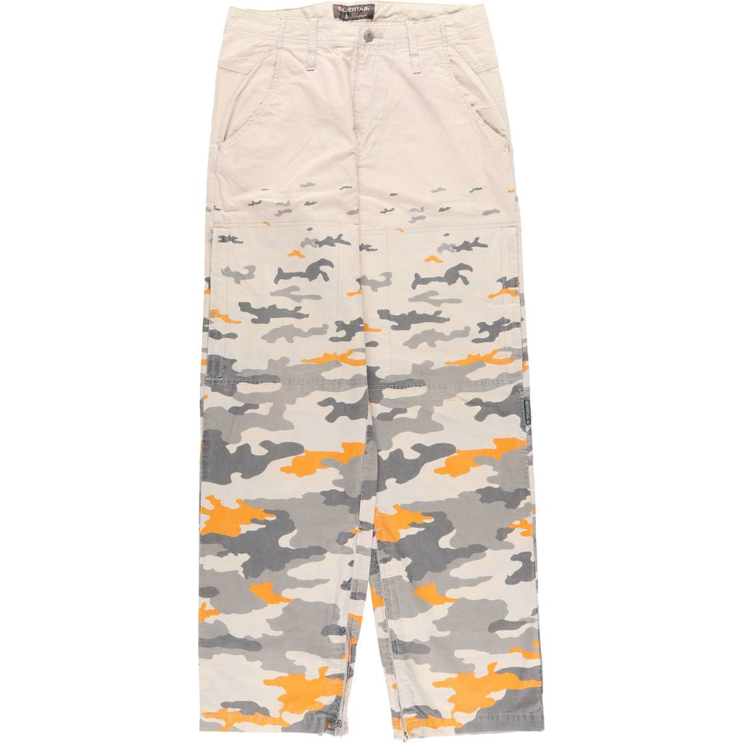 Levi's SILVER TAB Khakis Camouflage Pattern Woodland Camo Military Pants, Men's, Size W33 cotton ivory Vintage Second Hand