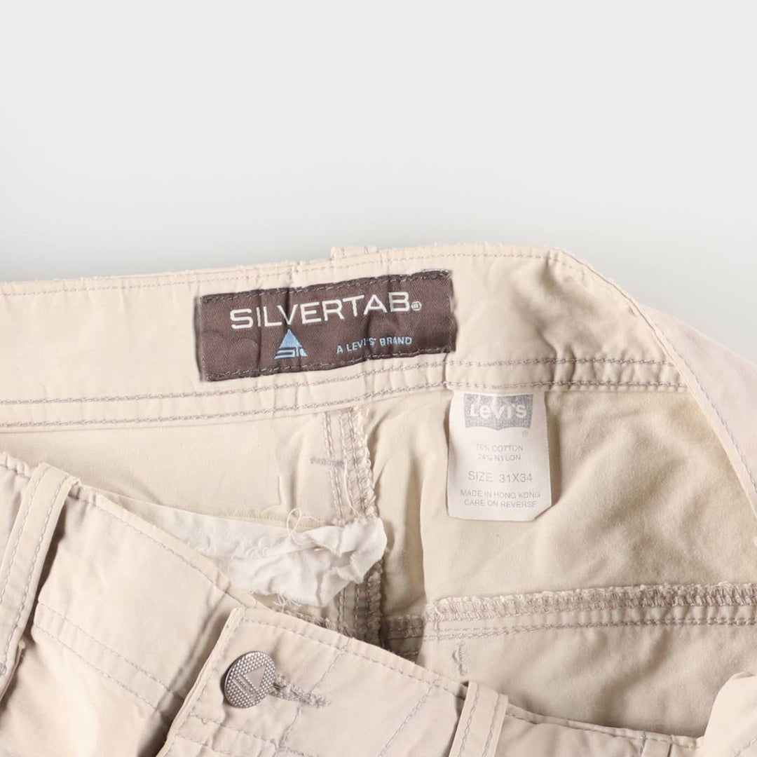 Levi's SILVER TAB Khakis Camouflage Pattern Woodland Camo Military Pants, Men's, Size W33 cotton ivory Vintage Second Hand