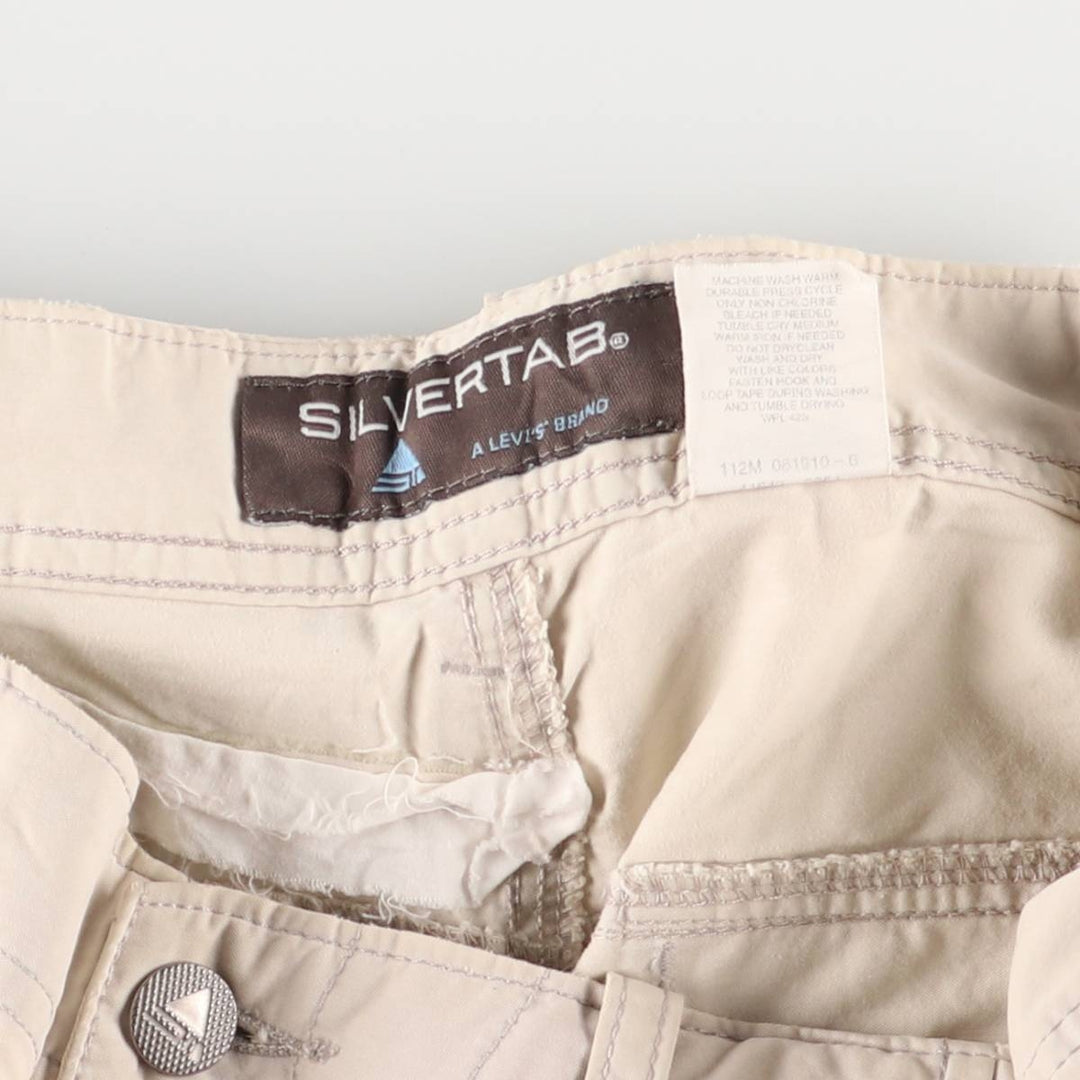 Levi's SILVER TAB Khakis Camouflage Pattern Woodland Camo Military Pants, Men's, Size W33 cotton ivory Vintage Second Hand