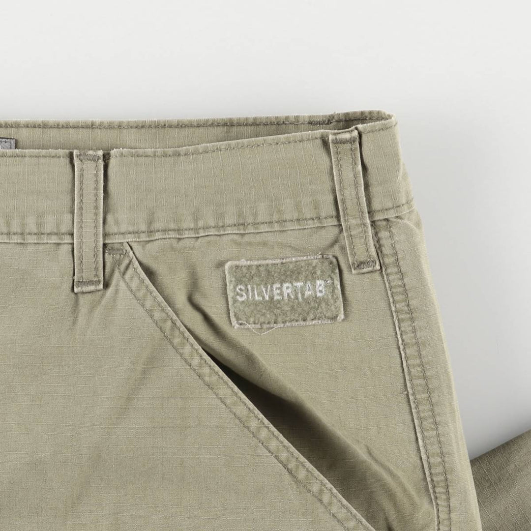 90'S Levi's Silver Tab Ripstop Military Pants, Men's, Size W39, Vintage cotton Khaki type Vintage Second Hand