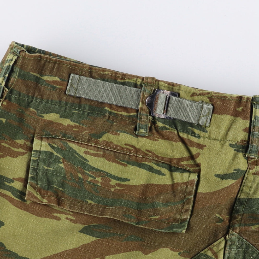 Greek Army Camouflage Pattern Lizard Camo Ripstop Military Cargo Pants M Men's W35 equivalent polyester Khaki type Vintage Second Hand