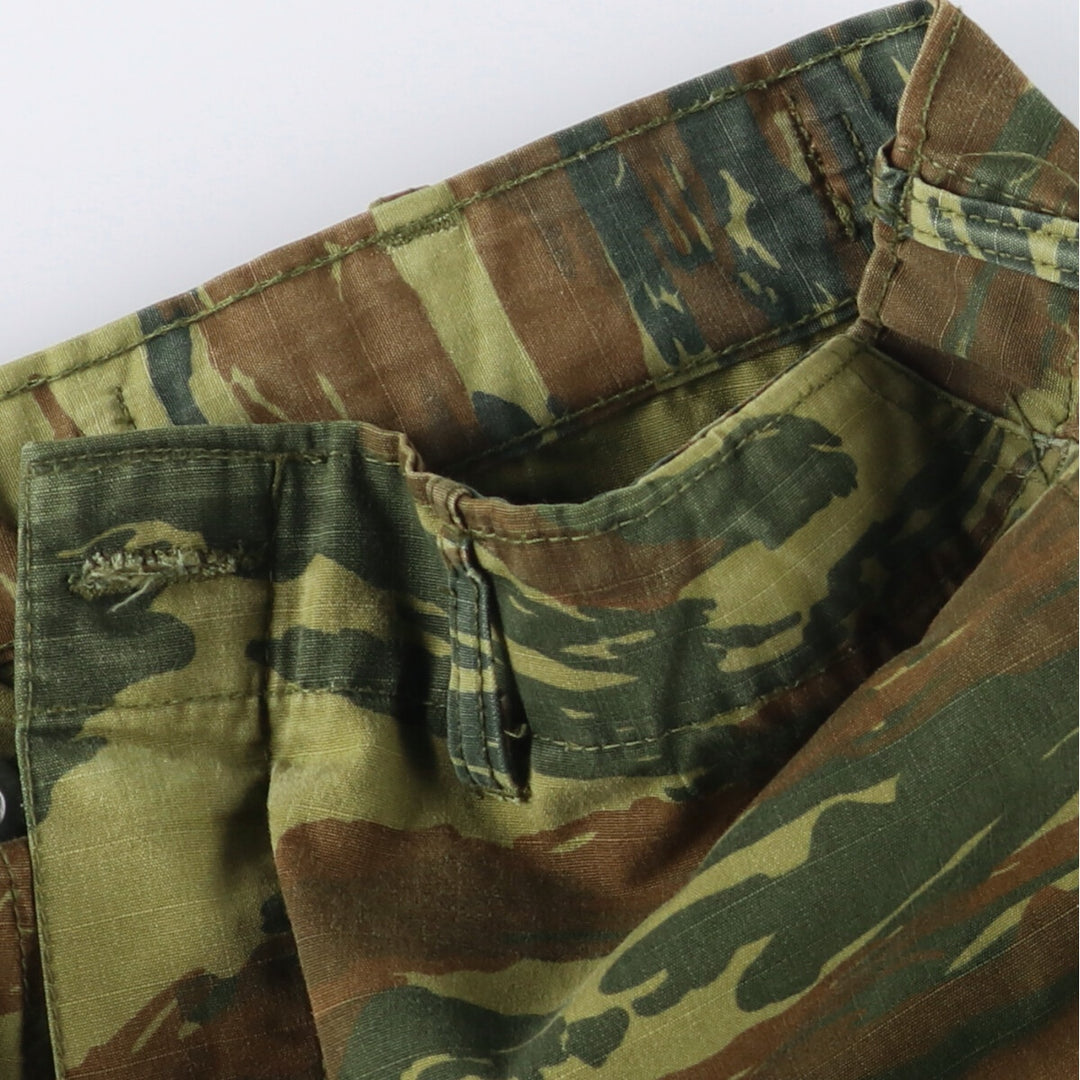 Greek Army Camouflage Pattern Lizard Camo Ripstop Military Cargo Pants M Men's W35 equivalent polyester Khaki type Vintage Second Hand