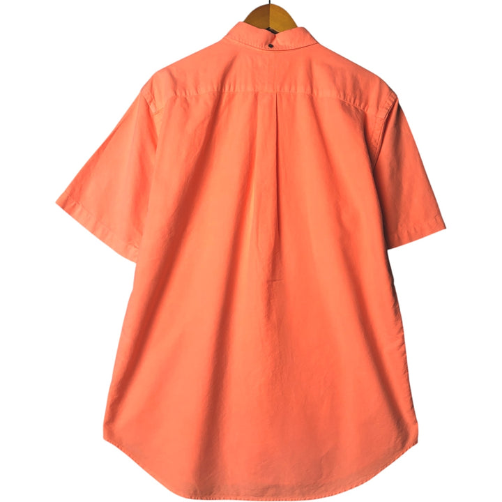 Ralph Lauren Classic Fit short sleeve button down shirt, men's size L cotton orange type Vintage Second Hand