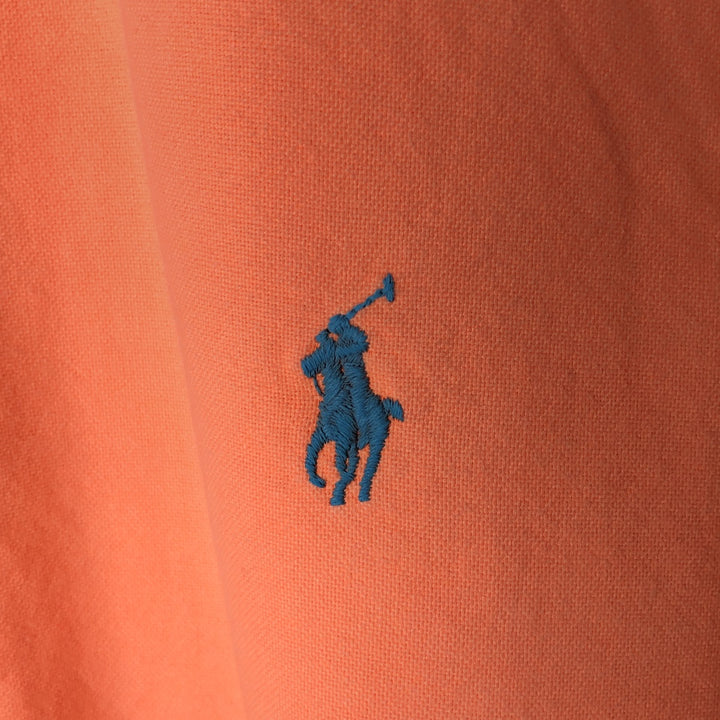 Ralph Lauren Classic Fit short sleeve button down shirt, men's size L cotton orange type Vintage Second Hand
