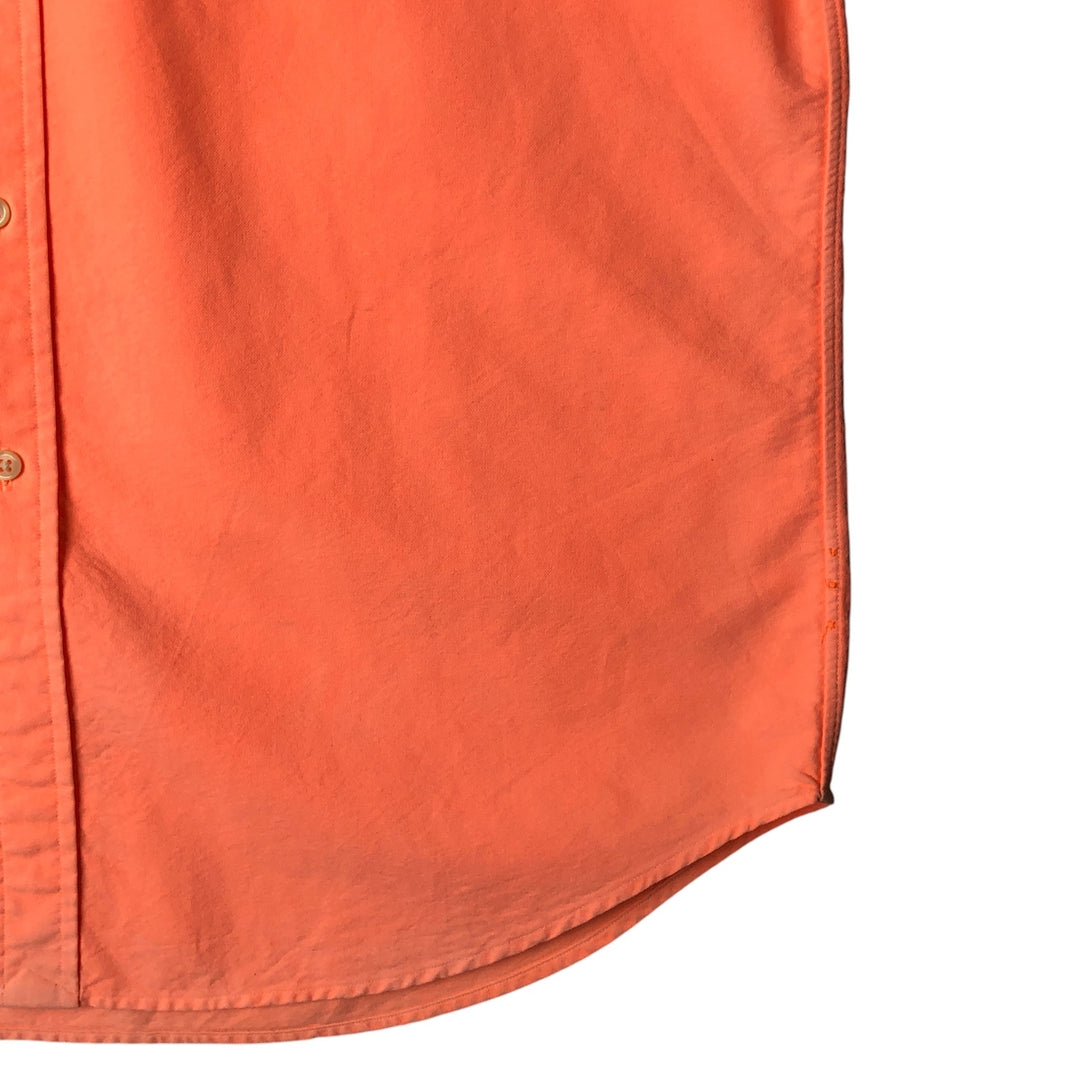 Ralph Lauren Classic Fit short sleeve button down shirt, men's size L cotton orange type Vintage Second Hand