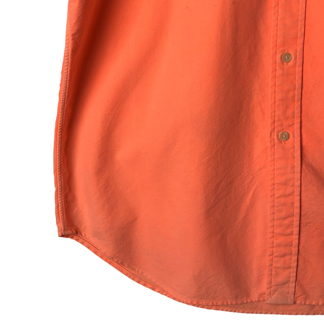 Ralph Lauren Classic Fit short sleeve button down shirt, men's size L cotton orange type Vintage Second Hand