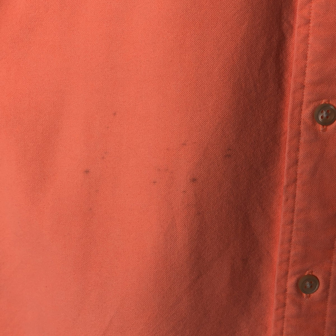 Ralph Lauren Classic Fit short sleeve button down shirt, men's size L cotton orange type Vintage Second Hand