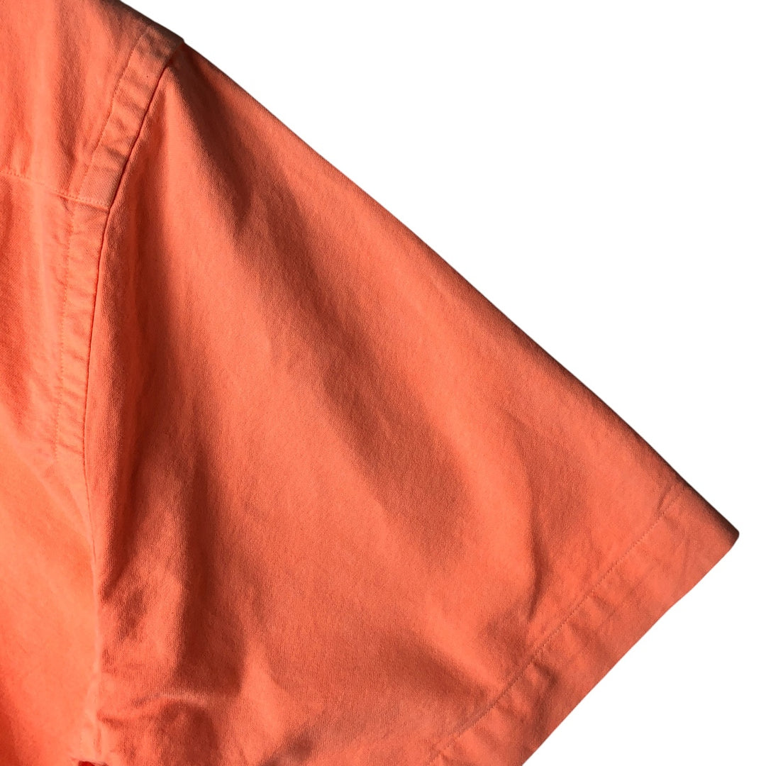 Ralph Lauren Classic Fit short sleeve button down shirt, men's size L cotton orange type Vintage Second Hand