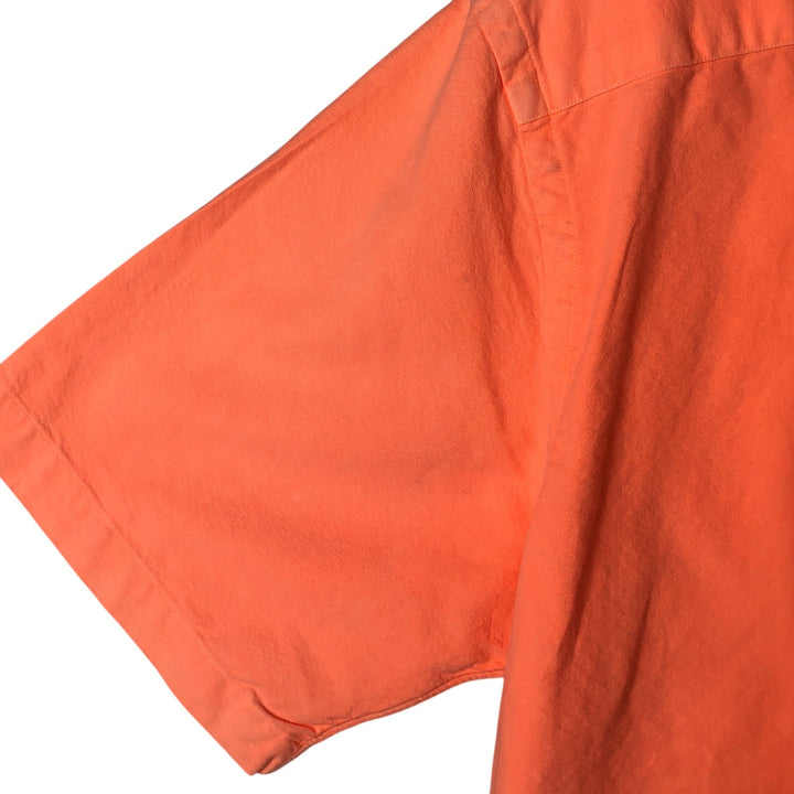 Ralph Lauren Classic Fit short sleeve button down shirt, men's size L cotton orange type Vintage Second Hand