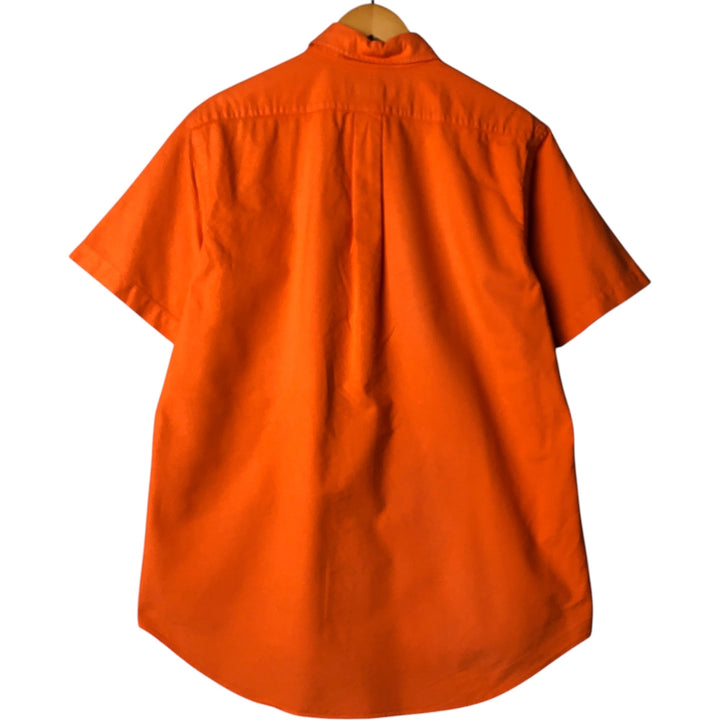 Ralph Lauren short sleeve button down shirt, men's size L cotton orange type Vintage Second Hand