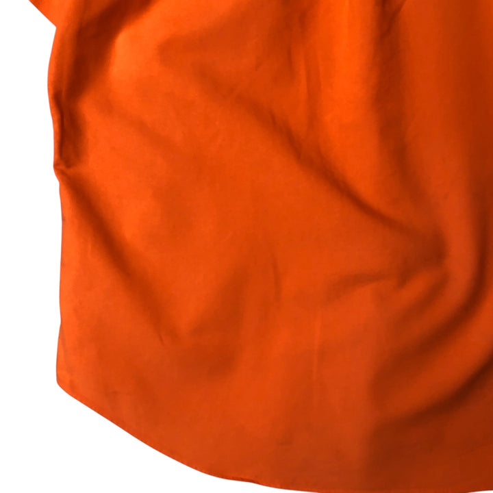 Ralph Lauren short sleeve button down shirt, men's size L cotton orange type Vintage Second Hand