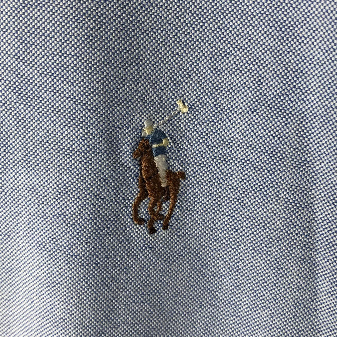 Ralph Lauren BLAKE short sleeve button down shirt, men's size L cotton Blue type light blue Vintage Second Hand