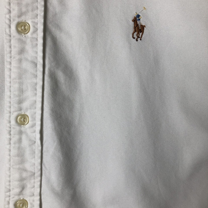 Ralph Lauren BLAKE short sleeve button down shirt, men's XL size cotton white type Vintage Second Hand