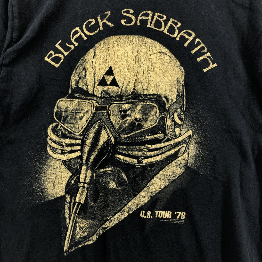 Gildan Black Sabbath band T-shirt, men's size M cotton black type Vintage Second Hand