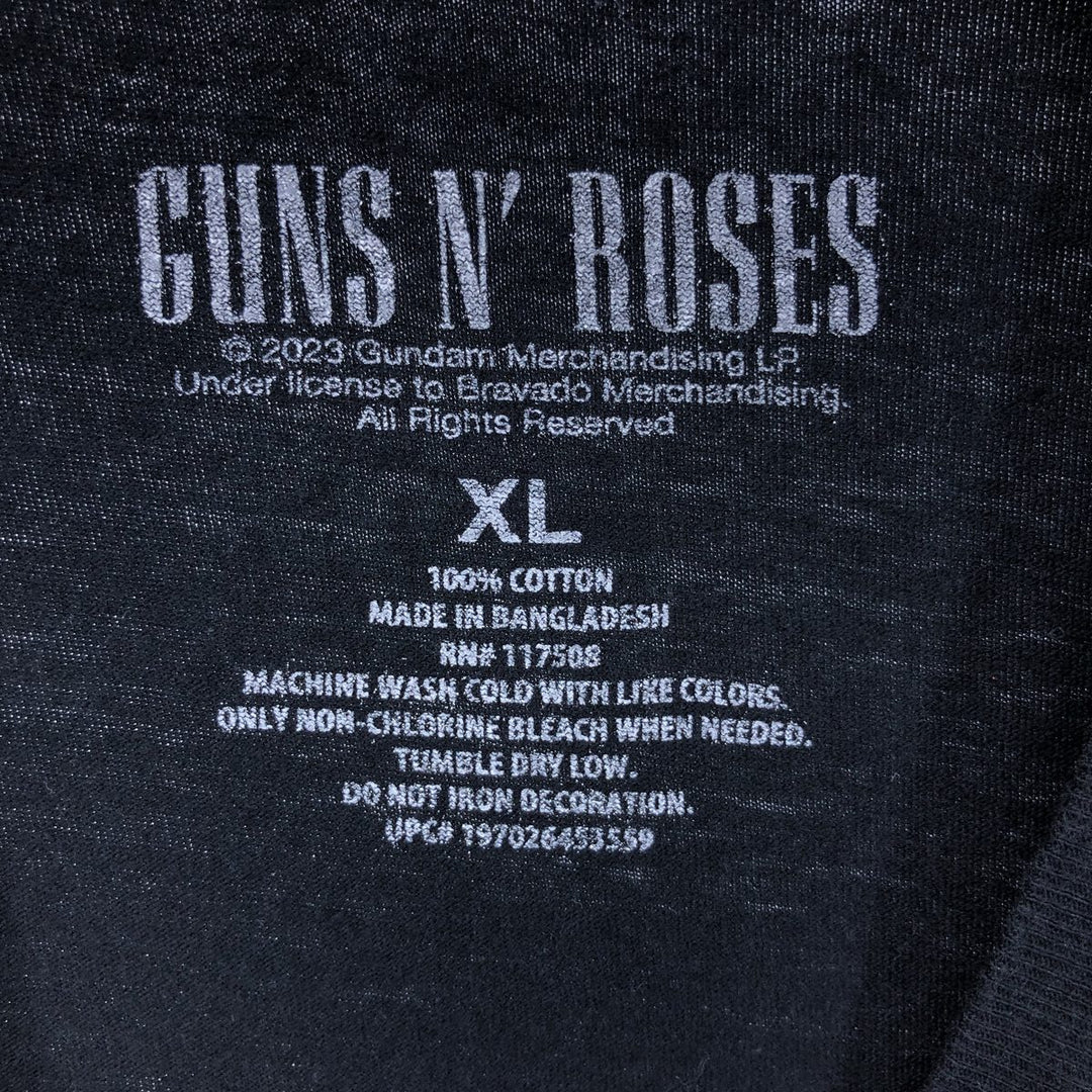 Guns N' Roses Band T-shirt, Band T, Men's XL size cotton black type Vintage Second Hand