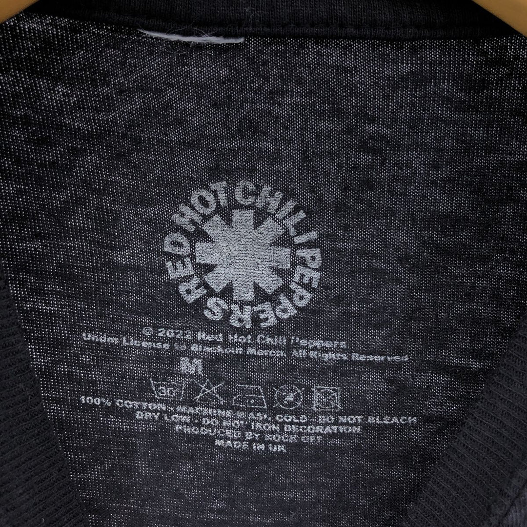 RED HOT CHILI PEPPERS Red Hot Chili Peppers Band T-shirt Band T Men's M size cotton black type Vintage Second Hand